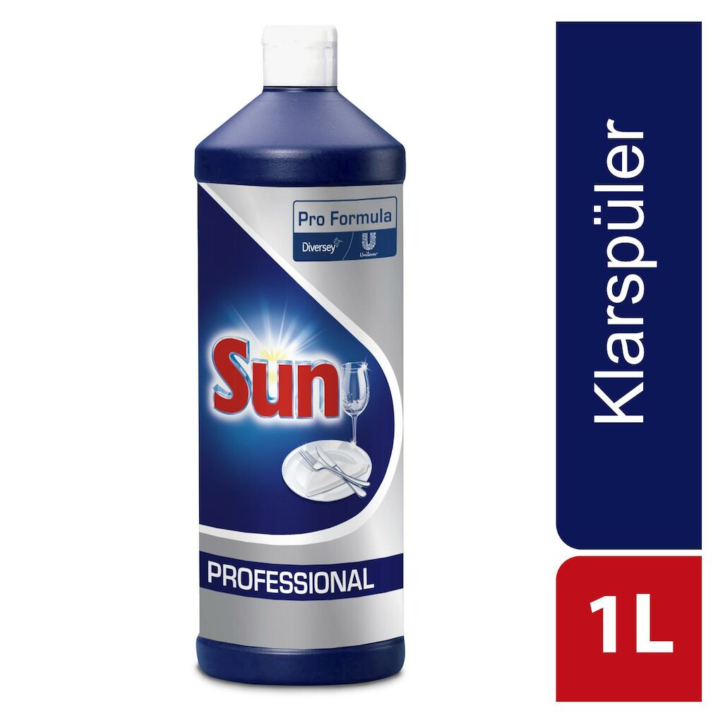 Sun Professional Klarspüler 6x1L - Neutraler Klarspüler, geeignet für Haushaltsgeschirrspülmaschinen